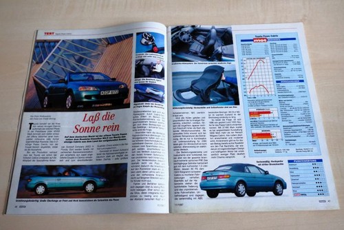 Mot 1997 toyota paseo - mot, 11/1997