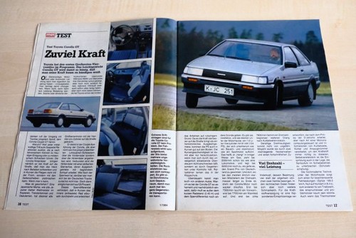 Mot 1984 toyota corolla - corolla, gt