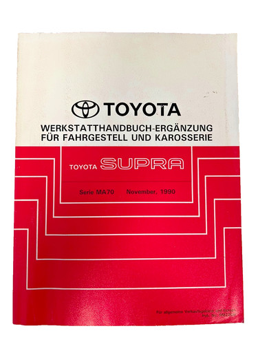 Toyota supra werkstatthandbuch - toyota,